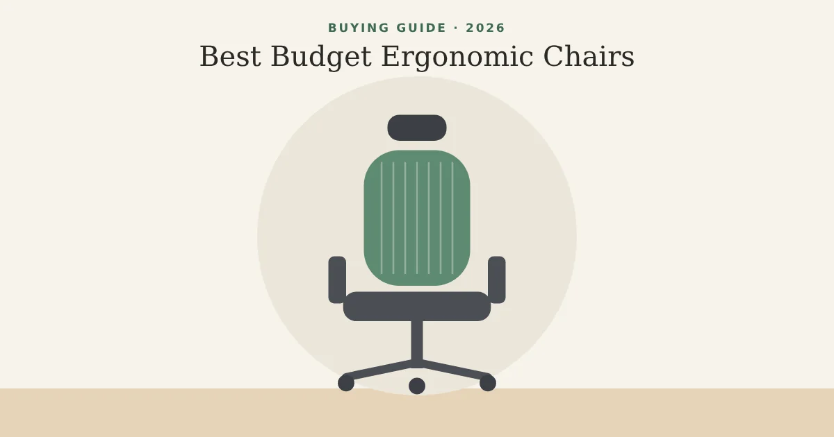 Illustration for 4 Best Budget Ergonomic Office Chairs in 2026 (Mesh, Lumbar Support, Headrest)