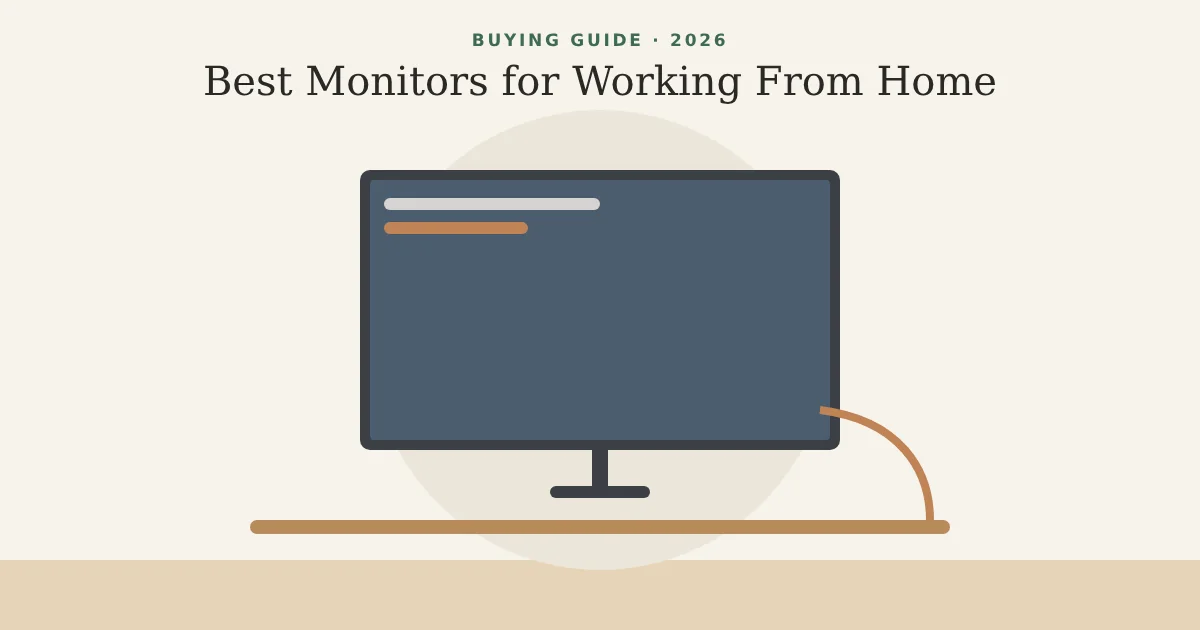 Illustration for 4 Best Monitors for Working From Home in 2026 (USB-C, 4K and Ultrawide)