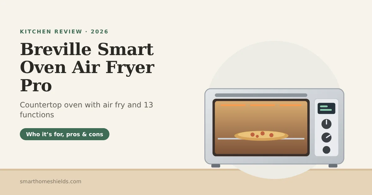 Illustration of the Breville Smart Oven Air Fryer Pro on a kitchen counter