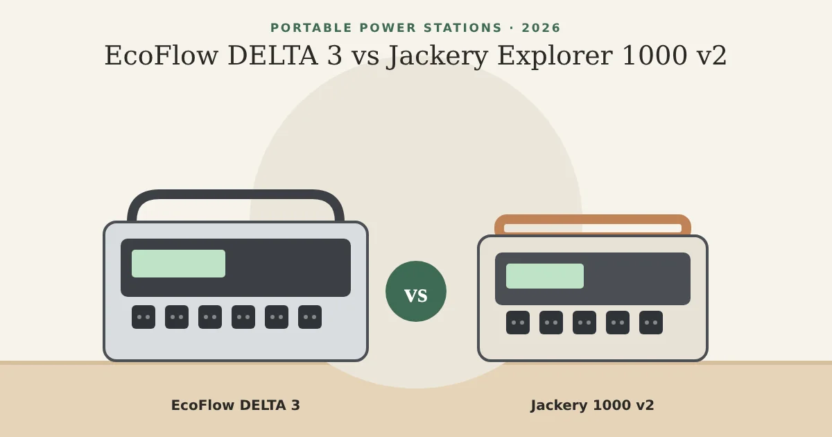 Illustration of two portable power stations side by side