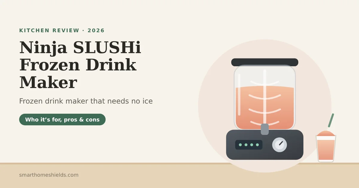Illustration of the Ninja SLUSHi Frozen Drink Maker on a kitchen counter